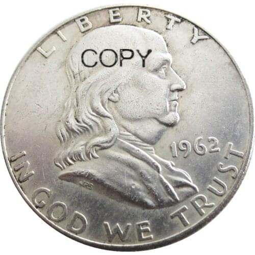US 1962 PD Franklin Half Dollar Silver Plated Copy Coins