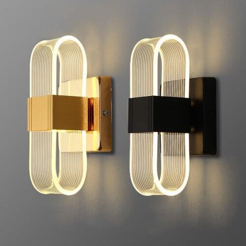 Transparent line light guide LED bar model bed and breakfast light luxury creative living room bedroom bedside hotel wall lamp