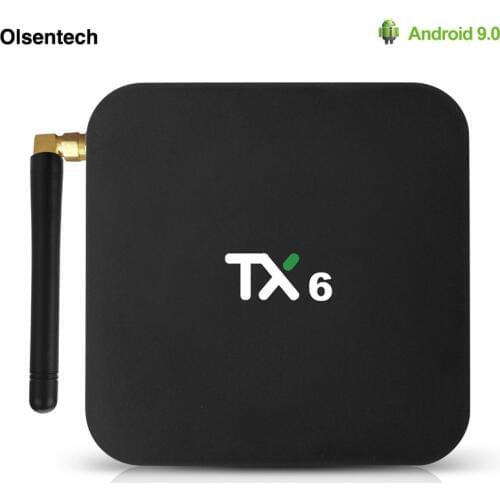 TX6 Android 9.0 TV Box 4GB RAM 64GB 5.8G Wifi Allwinner H6 Quad Core USD3.0 BT4.2 4K Google Player Youtube Tanix Set Top Box TX6