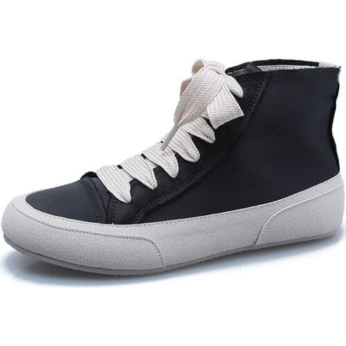 Ladies Vulcanized Shoes High-top Satin White Shoes Women 2021 New All-match Spring and Autumn Canvas Shoes Flat Casual Shoes
