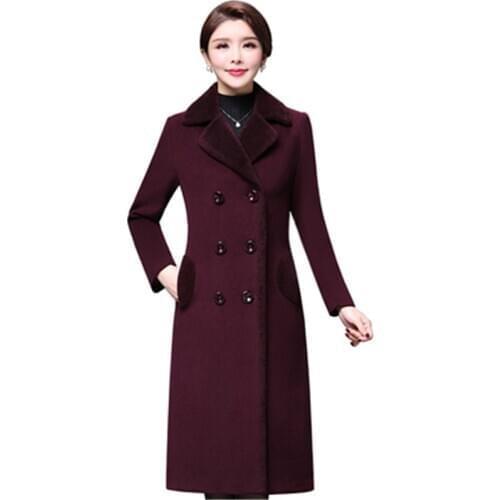 Real shot spot coat female Korean version 2020 new coat in the long section thick coat female autumn and winter models