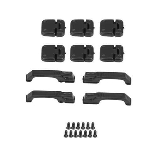 1Set Black Plastic Climbing Car Door Hinges & Door Handles for 1:10 RC Crawler Traxxas TRX4