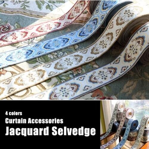 1 Meter 6cm Width Embroidery Lace Ribbon Retro Jacquard Lace Trim DIY Clothes Bag Curtain Accessories Embroidered Fabric