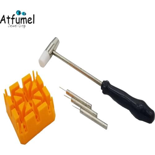 5Pcs Hammer Punch Pins Holder Meters of the Meter Repair Accessories Tools Kit Watch Band Bracelet Link Repair Jewelry Tools