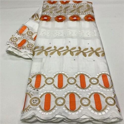 5 Y Swiss lace fabric 2021 heavy beaded embroidery African lace fabrics 100% cotton fabric Swiss voile lace in Switzerland 1L511