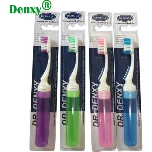 Denxy 6 pcs Adult Orthodontic Tooth Brushes V Trim Soft Dental Toothbrush For Clean teeth with Dental Braces Travel Toothbrush