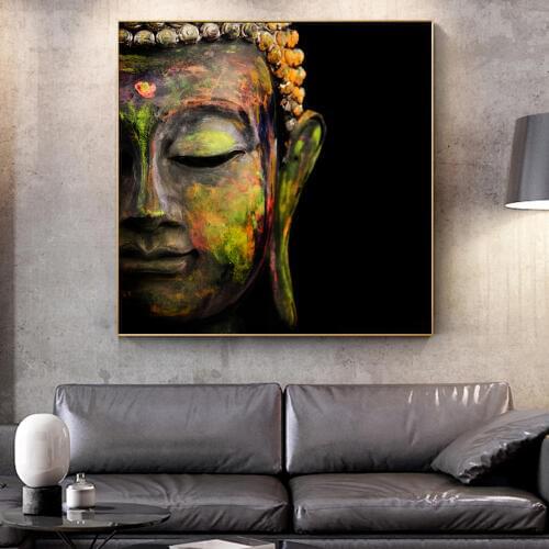 Abstract Wall Art Buddha Posters And Prints Classical Buddhism Canvas Art Wall Paintings Abstract Wall Pictures For Living Room