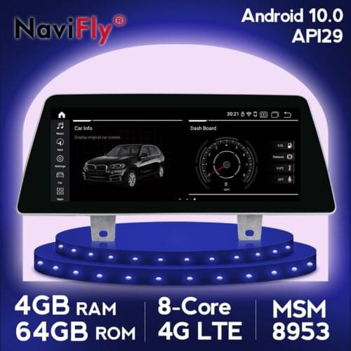 NaviFly 4GB+64GB Carplay DSP Android 10.0 API29 Car multimedia Player for BMW 5 Series G30 2018 EVO system GPS navigation WIFI