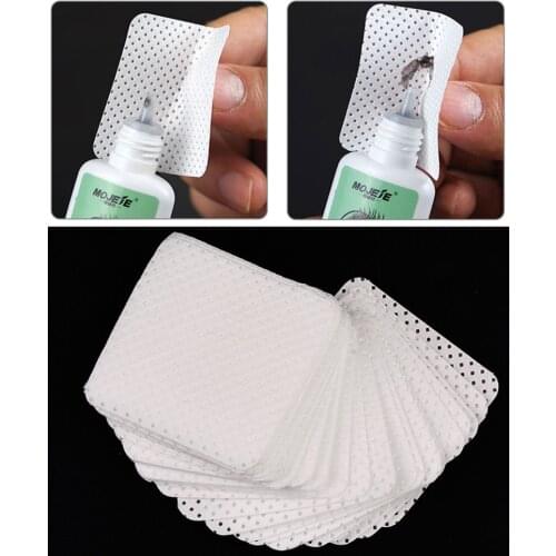 100PCS/Pack Lint-Free Paper Cotton Wipes Eyelash Glue Remover Wipe Clean Cotton Sheet Nails Art Cleanin Cleaner Pads