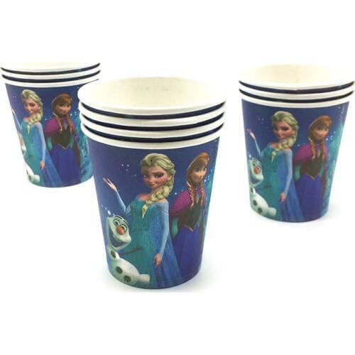 Frozen Theme 10pcs/lot Paper Cup Princess Anna Elsa Children Favors Birthday Party Tableware Baby Shower Cup Decoration Supplies