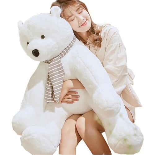 Fancytrader 28'' Big Polar Bear Plush Toy Doll Stuffed Raccoon Hugging Pillow White Bear Toy for Kid Boy Girl Birthday Gift 70cm