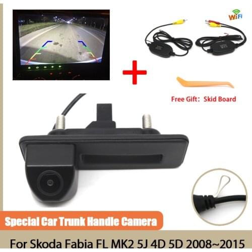 Trunk Handle camera Full HD Night Vision Reversing Parking backup Camera high quality For Skoda Fabia FL MK2 5J 4D 5D 2008~2015