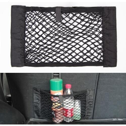 KAWOSEN Car Interior Nets 1pc 38*21CM Car Trunk Seat Back Elastic Mesh Net Car Styling Storage Bag Pocket Trunk Organizer CMNB02