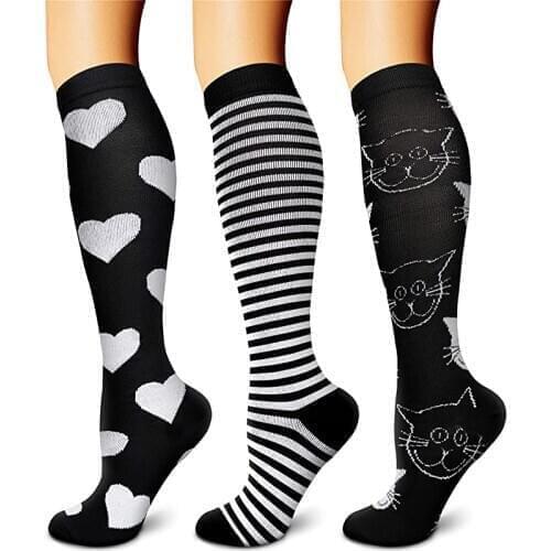 Compression Socks For Men & Women 20-30 Mmhg Best Stockings Running Fit For Nurses Anti Tired Breathable Long Socks For Male