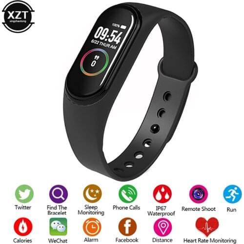 M4 Smart Watch Wristband IP65 Waterproof Watch Blood Pressure Heart Rate Monitor Fitness Tracker Call Running Smart Bracelet