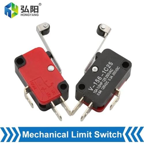 Miniature Limit Switch Silver Contact Self-Resetting Arc Roller Lever Touch Switch CNC Machine Tool Mechanical Limit Switch