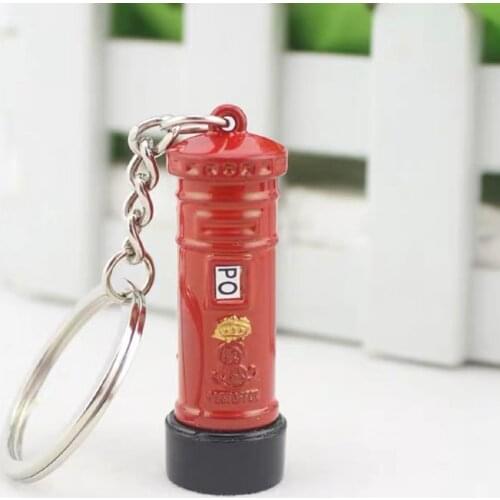 Fashion Storage Mailbox Box London Bus Key chain Taxi British flag Souvenir Gift For Keyring Ring London Bus Phone Box design