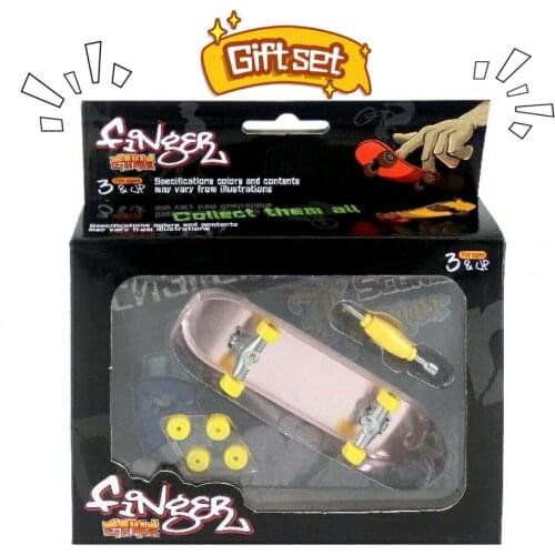 Set Gift Box Mini Alloy Finger Skateboard Boys Toy Children Puzzle Recognition Desktop Extreme Sports Outdoor Fun Professional