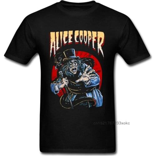 New Alice Cooper Tee Mens T-Shirt 3D Printed Hip hop Top Shirt Crazy 90s Men Tshirt Black T Shirts Punk Rock Riff Tees Halloween