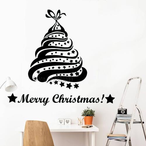 Christmas Tree Star New Design Wall Decals Christmas Decor Decal Vinyl Sticker Home Wall Decoration Art Xmas Murals LC939