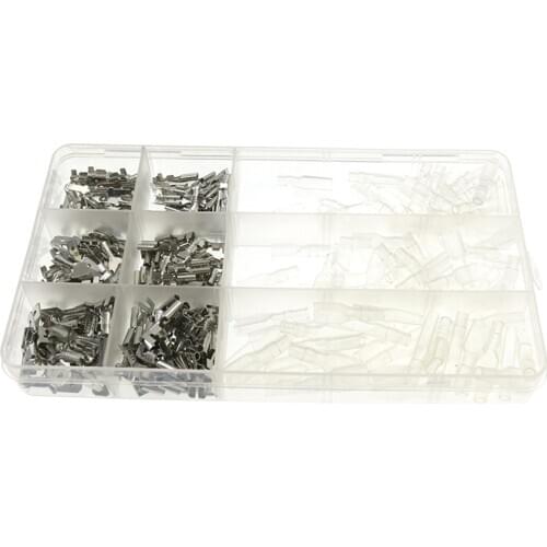 270pcs 2.8/4.8/6.3mm Crimp Terminals Insulated Electrical Wire Connectors Crimp Terminal Connector Assortment Kit