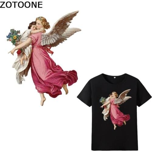 ZOTOONE Angel Wings Iron on Transfer Patches for Clothing Baby Diy Patch Cute T-shirt Clothes Decoration Iron on Transfer E