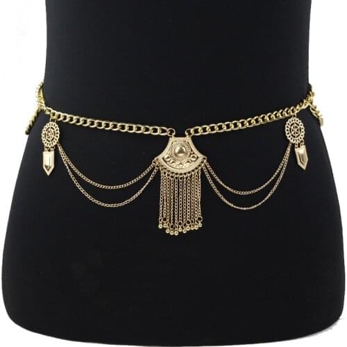 Festival Waist Chain Belt Sexy Gold Color Body Jewelry Women Trendy Coin Belly Vintage Beach Accessories