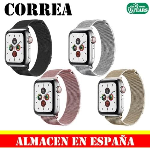 Compatible strap for Apple Watch iWatch Series 1 2 3 4 5 38 40 42 44 mm Metal replacement and adjustable Bracelet from Iman