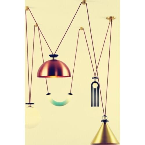 Nordic Modern Light Luxury Creativity DIY E14 LED Pendant Lamps Designer Pendant Lights for Living Room Bedroom Restaurant hotel