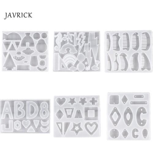 Resin Crystal Epoxy Mold Earrings Necklace Pendants Tray Casting Silicone Mould DIY Crafts Jewelry Making Tool