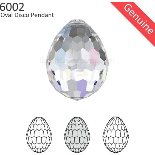 1 piece) 100% Original Crystal from Swarovski 6002 Disco Drop pendant Made in Austria loose beads rhinestone DIY jewelry making