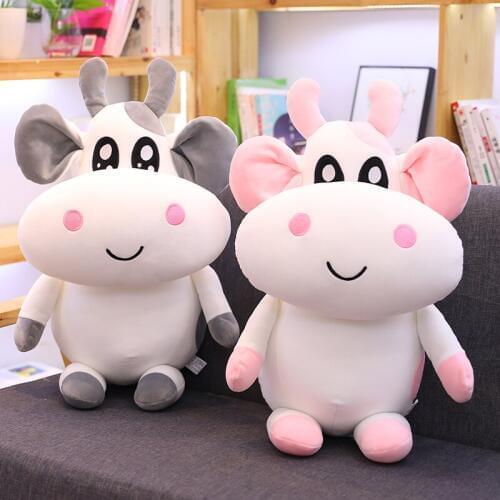 1pc 30/50/70cm Kawaii Animals Toys Kids Toys Milk Cow Pillow Cartoon Stuffed Cattle Plush Toys for Children Cute Gift