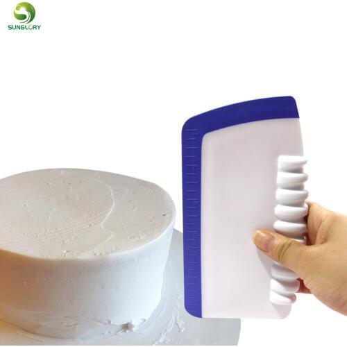 1PC Pizza Dough Scraper Cutter With Scale Cake Bread Slicer Blade Pastry Spatulas Smoother Polisher Icing Comb Set Baking Tools