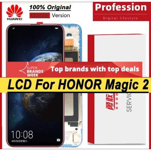 100% Original 6.39'' Display with frame for Huawei Honor Magic 2 TNY-AL00 LCD Touch Screen Digitizer Repair Parts