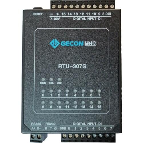 16-channel DI digital switch input, button status information collection, uploaded to the host computer via RS485