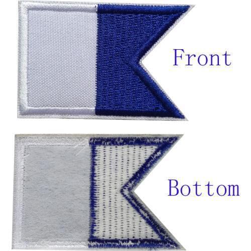 2/6/12PCS 6*4CM Blue Scuba Diving Flag Embroidered Patch Iron On Patches Backpack Bag Flag Patch
