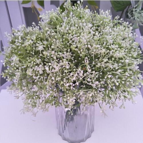 20pcs 28cm Artificial Gypsophila Branch For Plant Wall Wedding Landscape Archway Ceiling Home Hotal Office Bar Decorative