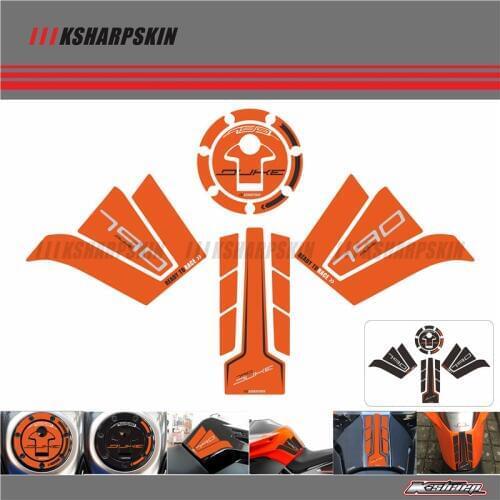 ADESIVI 3D Sticker Decal Emblem Protector Tank Pad stompgrip For KTM DUKE790 DUKE 790 2017 2018