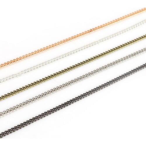 5m/lot 3*2mm Rhodium/Silver/Gold/Gunmetal /Antique Bronze Plated Iron Chains Fitting For Make Necklace Bracelet Jewelry Findings