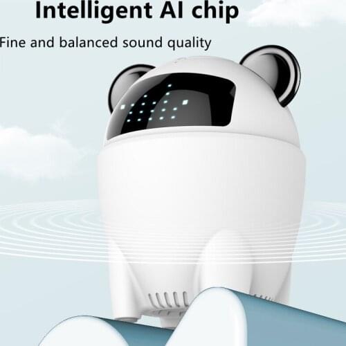 Wireless bluetooth smart speaker mini robot subwoofer portable stereo speaker AI wake up support TF card for xiaomi huawei