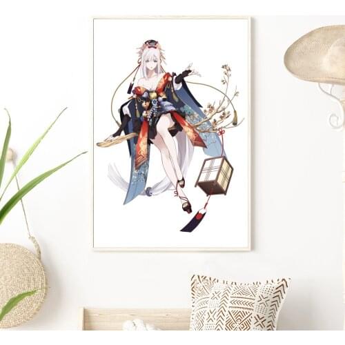 Chica Samurai Anime Blanca Anime Poster Japanese New Fan Drama Comic Cover Art Canvas Printed Picture TV Drama Poster Fan Gift
