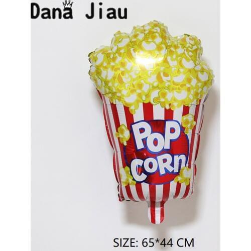 Dana Jiau New Popcorn balloon happy birthday party food decoration cake shop inflatable balloons event film air balls kids toy