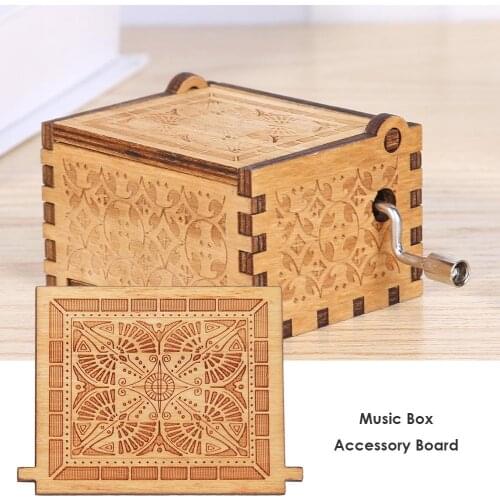 Wooden Hand Cranked Music Boxes Excellent Birch Plywood Home Decor Creative Christmas Party Gift Household Ornament
