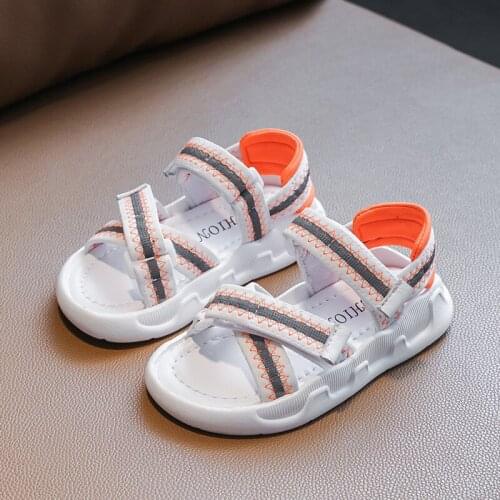 Childrens Sandals Summer Girls Shoes Korean Version of Fashion Ribbon Boys Beach Shoes Sports Casual Sandals
