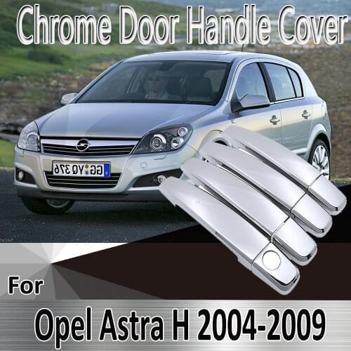 For Opel Astra H 2004~2009 Styling Stickers Decoration Chrome Door Handle Cover Refit Car Accessories