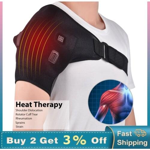 Electric Infrared Heated Shoulder Braces For Arthritis Hot Compress Knee Pads For Elbow Injury Cramps Dislocated Pain Relief