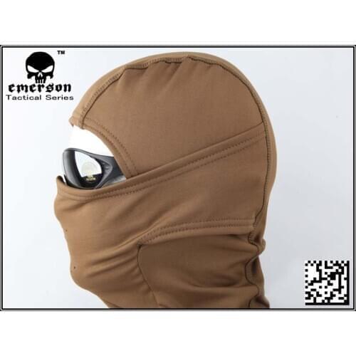 EMERSON Fleece Warmer Hood Combat Tactical Full Face Mask Coyote Brown EM6631