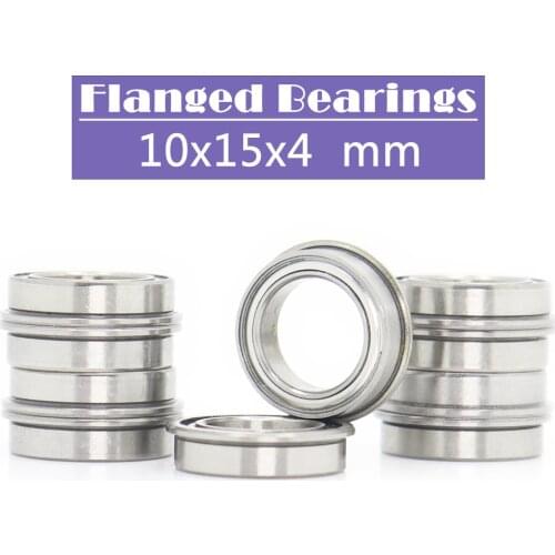 F6700ZZ Flange Bearing 10*15*4 mm 10PCS Double Shielded Deep Groove Flanged F6700 Z ZZ Ball Bearings F6700Z F6700 Z
