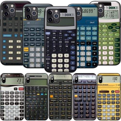 GX195 Retro Peculiar Calculator Silicone Soft Case for iPhone 12 Mini 11 Pro XS Max XR X 8 7 6 6S Plus 5 5S SE 2020