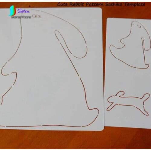 Creative Large Cute Rabbit Pattern Soft Template DIY Cup Pad Clothes Lace Border Embroidery Tool Sashiko Template